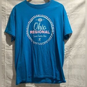 T-shirt from a cheer competition, brand is Varsity